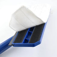 Faithfull Window Cleaning Mop Spare Pad being fitted onto the mop head - imagen 3