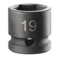 Facom  6-Point Stubby Impact Socket 1/2in Drive 19mm