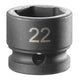 Facom  6-Point Stubby Impact Socket 1/2in Drive 22mm
