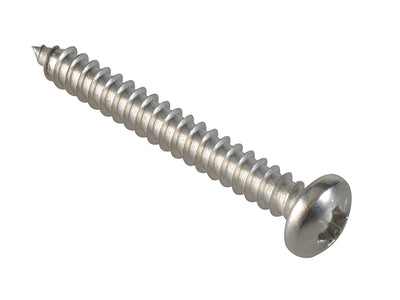 ForgeFix Self-Tapping Screw Pozi Compatible Pan A2 SS 1.1/2in x 10 ForgePack 10