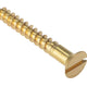 ForgeFix Wood Screw Slotted CSK Solid Brass 2in x 8 Box 200