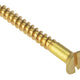 ForgeFix Wood Screw Slotted CSK Solid Brass 2.1/2in x 12 Box 100