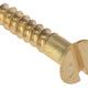 ForgeFix Wood Screw Slotted CSK Solid Brass 5/8in x 6 Box 200