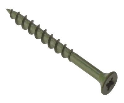 Decking Screw Pozi Compatible ST Green Anti-Corrosion