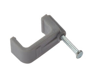 Cable Clip Flat Grey