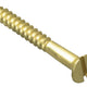 ForgeFix Wood Screw Slotted CSK Brass 1.1/2in x 8 Forge Pack 10