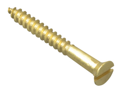 ForgeFix Wood Screw Slotted CSK Brass 1.1/4in x 6 Forge Pack 15