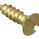 ForgeFix Wood Screw Slotted CSK Brass 1/2in x 6 Forge Pack 40