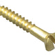 ForgeFix Wood Screw Slotted CSK Brass 1in x 6 Forge Pack 20