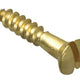 ForgeFix Wood Screw Slotted CSK Brass 3/4in x 6 Forge Pack 25