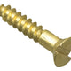 ForgeFix Wood Screw Slotted CSK Brass 5/8in x 4 Forge Pack 50