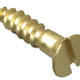 ForgeFix Wood Screw Slotted CSK Brass 5/8in x 6 Forge Pack 30