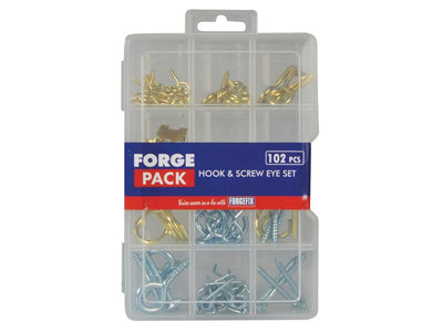 ForgeFix Hook & Screw Eye Kit, 102 Piece ForgePack