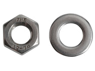 ForgeFix Hexagonal Nuts & Washers A2 Stainless Steel M8 ForgePack 12