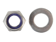 ForgeFix Nyloc Nuts & Washers A2 Stainless Steel M12 ForgePack 6