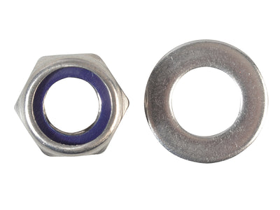 ForgeFix Nyloc Nuts & Washers A2 Stainless Steel M12 ForgePack 6