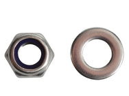 ForgeFix Nyloc Nuts & Washers A2 Stainless Steel M8 ForgePack 12
