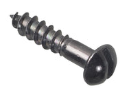 ForgeFix Wood Screw Slotted Round Head ST Black Japanned 3/4in x 8 Forge Pack 25