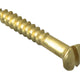 ForgeFix Wood Screw Slotted Raised Head ST Solid Brass 1in x 6 Forge Pack 20