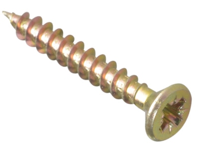 ForgeFix Multi-Purpose Pozi Compatible Screw CSK ST ZYP 4.0 x 30mm Box 200