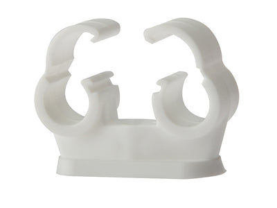 ForgeFix Pipe Clip Double Cliplock 15mm Box 50