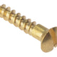ForgeFix Wood Screw Slotted Raised Head ST Solid Brass 5/8in x 6 Box 200