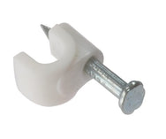 Cable Clip Round White