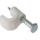 ForgeFix Cable Clip Round White 5-6mm Box 100