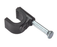 Cable Clip Round Coax Black