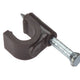 ForgeFix Cable Clip Round Coax Brown 6-7mm Box 100