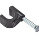 ForgeFix Cable Clip Round Coax Black 6-7mm Box 100