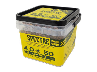 ForgeFix Spectre™ PZ Compatible Wood Screw CSK ZYP 4.0 x 50mm Tub 900