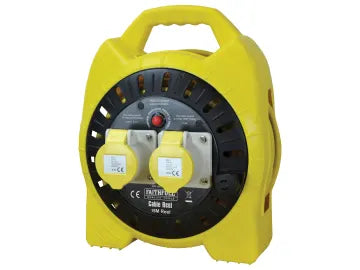 Faithfull Semi-Enclosed Cable Reel 110V 16A 2-Socket 15m (1.5mm Cable) – – Now available at MTN Shop UK.
