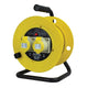 Faithfull Open Drum Cable Reel 110V 16A 2-Socket 25m (1.5mm Cable)