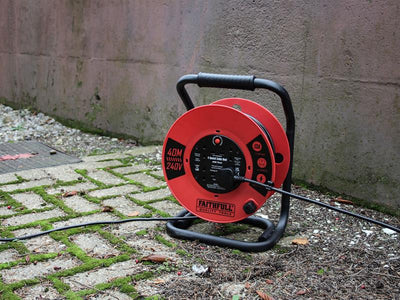 Faithfull Power Plus Open Cable Reel 240V 40m 13A 4 Socket (1.25mm Cable)
