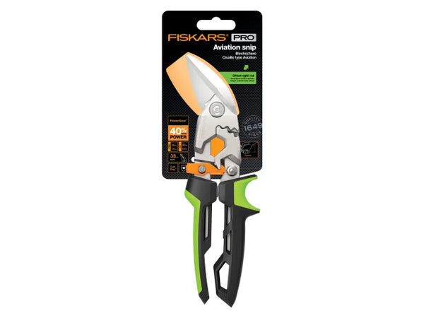 Fiskars PowerGear™ Aviation Snip Offset Right Cut 250mm (10in) – – Now available at MTN Shop UK.