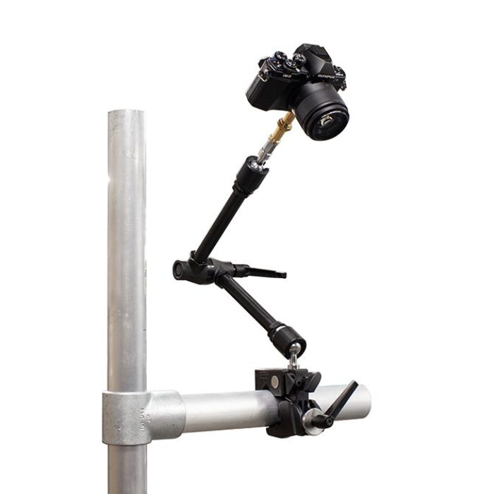 Doughty Pivot Arm G1150 — aluminium and mild steel articulating grip arm with 360° rotating toothed elbow joint and 16mm ball joint studs tapped for 1/4" and 3/8" UNC thread. - imagen 3