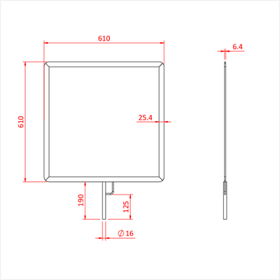 Doughty Flag Frame Flat Aluminium – second image