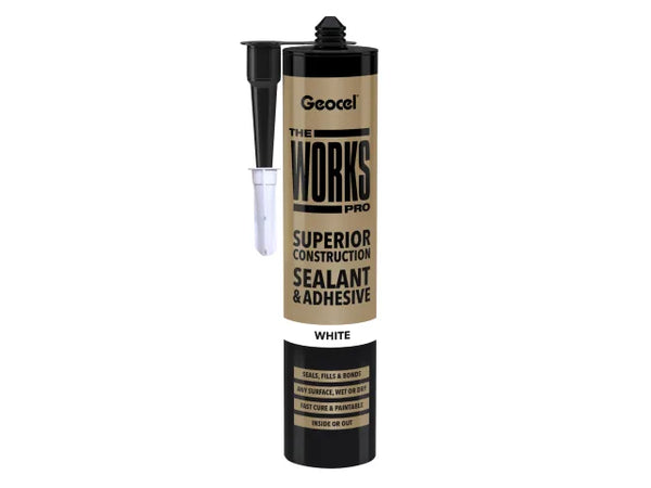 Geocel THE WORKS PRO Sealant & Adhesive White 290ml – – Now available at MTN Shop UK.