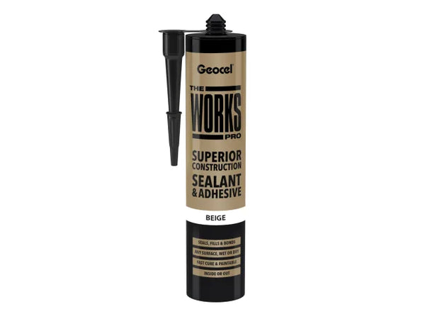 Geocel THE WORKS PRO Sealant & Adhesive Beige 290ml – – Now available at MTN Shop UK.