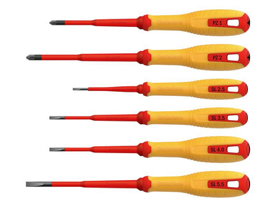 Hultafors  VDE Pozidriv & Slotted Screwdriver Set, 6 Piece