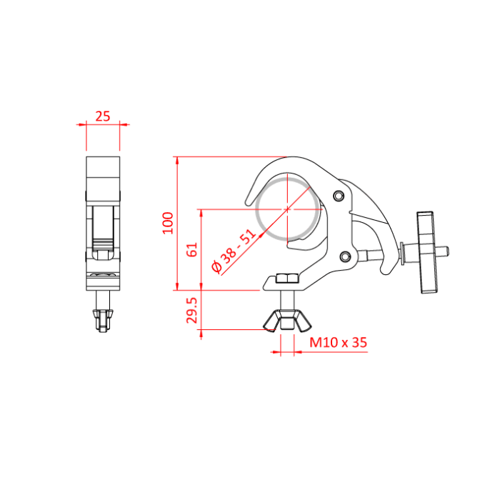 Doughty Lightweight Quick Trigger Clamp - imagen 3