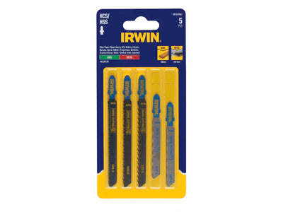 IRWIN® HCS/HSS T-Shank Jigsaw Blade Set, 5 Piece – second image