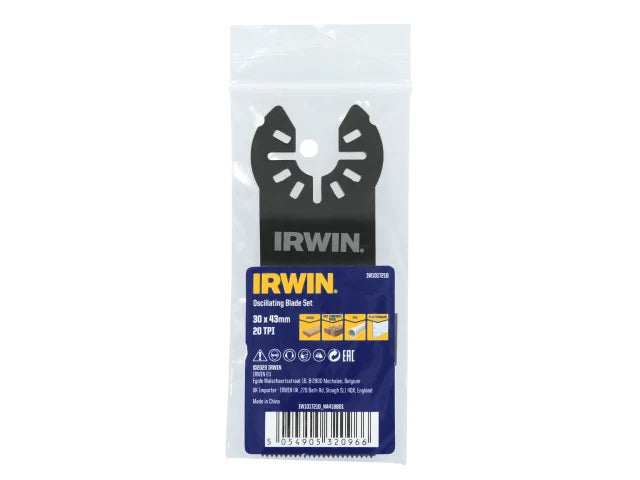 IRWIN® Wood with Nails Oscillating Blade 30 x 43mm x 20 TPI – – Now available at MTN Shop UK. - imagen 3