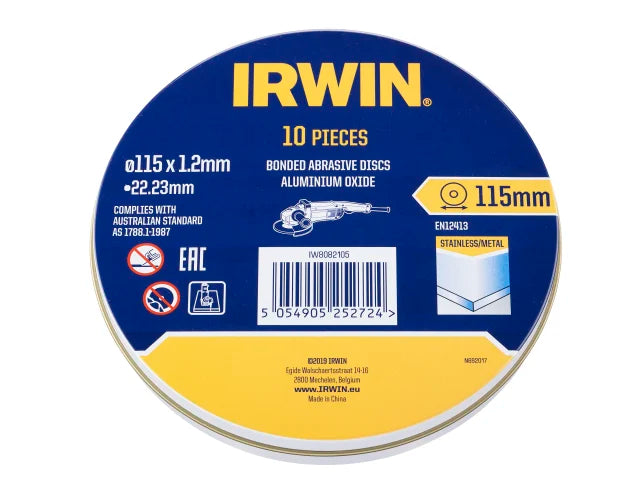 IRWIN® Metal Cutting Disc 115 x 1.2 x 22.2mm Tin of 10 – – Now available at MTN Shop UK. - imagen 2