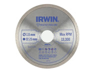 IRWIN® Continuous Rim Diamond Blade 115 x 22.23mm – – Now available at MTN Shop UK.