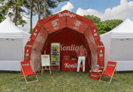 Konligo The Tent commercial pop-up gazebo used as a brand activation booth with custom printed canopy - imagen 7