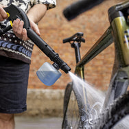 Karcher - K Silent Black Edition Pressure Washer 130 bar 240V - Power washer cleaning bicycle frame outdoors efficiently. - imagen 5
