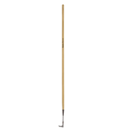 A long-handled garden tool with a light natural wood handle and a dark metal hook at the end, shown vertically against a plain white background. - imagen 2