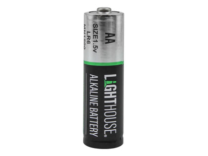 Lighthouse - Lighthouse AA LR6 Alkaline Batteries 2400 mAh (Pack 24) - Lighthouse AA alkaline battery, 1.5V, black-silver.